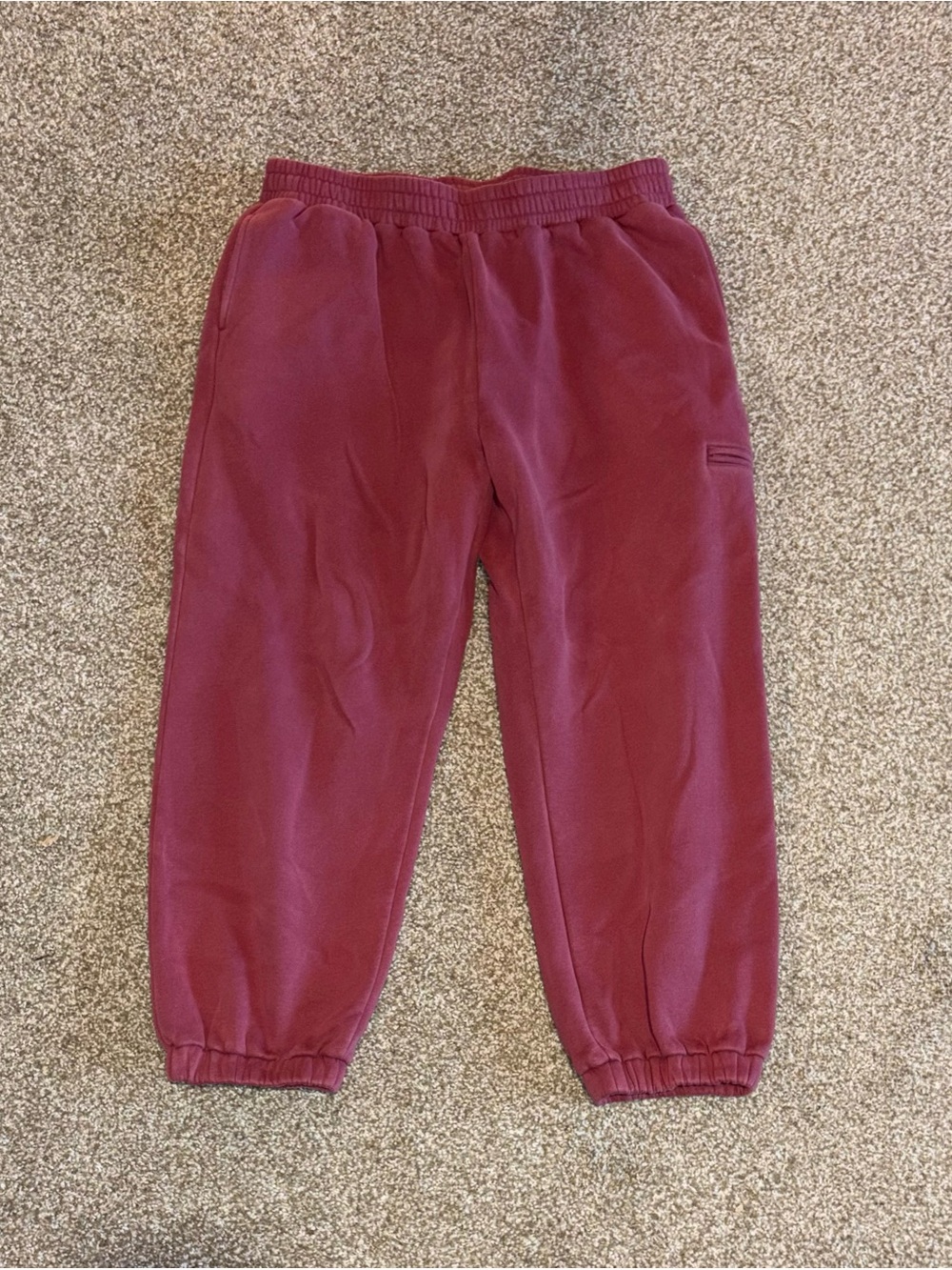 Men or Women’s Maroon Fleece Airplane Mode Jogger Sweatpants